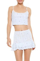 Floral Print Cropped Pajama Cami
