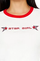 Star Girl Ringer Baby Tee