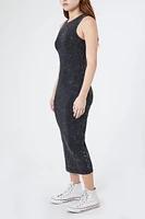 Mineral Wash Bodycon Midi Dress