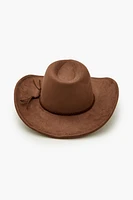 Braided Faux Suede Cowboy Hat