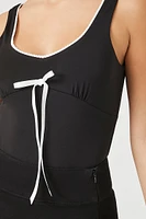 Bow Ricrac-Trim Bodysuit