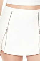 Dual-Zip Mini Skirt