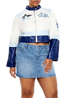 Plus Flaming Heart Moto Jacket
