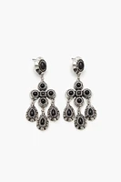 Faux Stone Chandelier Earrings