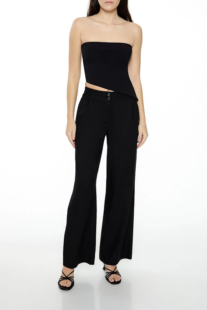 Mid-Rise Wide-Leg Pants