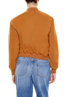 Button-Front Bomber Jacket