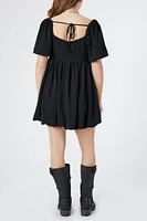 Bubble-Hem Babydoll Dress