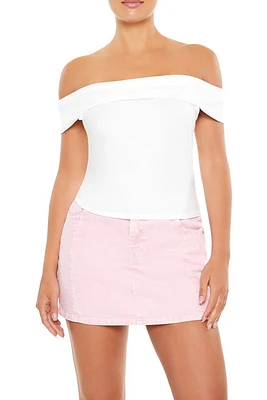 Foldover Off-the-Shoulder Top
