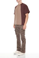 Slim-Fit Leaf Print Cargo Pants