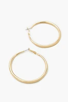 Smooth Omega Hoop Earrings