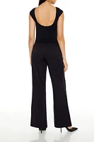 Drawstring High-Rise Pants