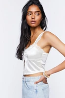 Satin Scalloped Lace Cami