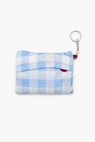 Gingham Cherry Packable Tote Bag