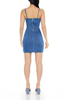 Rhinestone Denim Cami Mini Dress