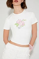 Betsey Johnson Floral Baby Tee