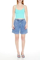 Baggy Drawstring Denim Shorts