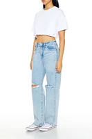 Distressed High-Rise Jeans