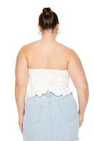 Plus Flounce Tube Top