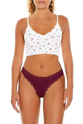 Seamless Rose Print Bralette