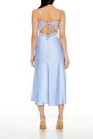 Satin Tie-Back Midi Slip Dress