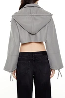 Cropped Kimono-Sleeve Jacket