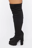 Faux Suede Over-The-Knee Boots (Wide)