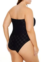 Plus Floral Eyelet Tube Bodysuit