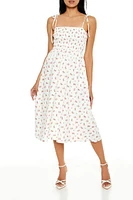 Floral Print A-Line Midi Dress