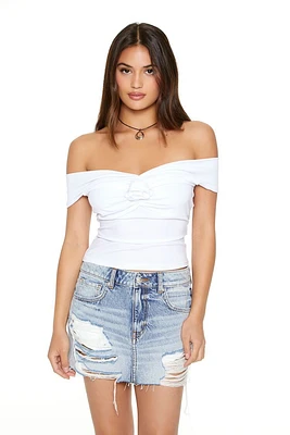 Off-the-Shoulder Rosette Top