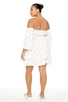 Plus Ditsy Floral Mini Dress