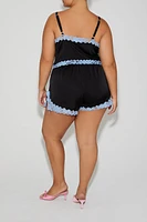 Plus Betsey Johnson Pajama Cami & Short Set
