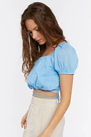 Lace-Back Crop Top