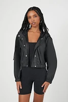 Hooded Snap-Button Jacket