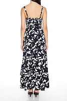 Tiered Floral Print Tank Maxi Dress