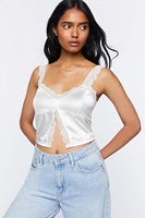 Satin Scalloped Lace Cami