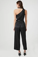 Satin One-Shoulder Jumpsuit