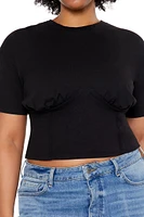 Plus Cropped Bustier Tee