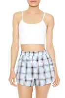 Plaid Pajama Boxer Shorts