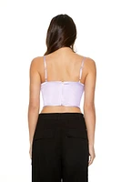 Cropped Satin Corset Cami