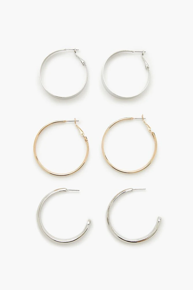 Thick Hoop Earring Set