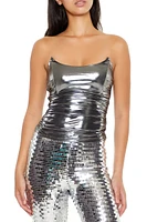 Metallic Tube Crop Top