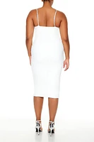 Plus Contour Sculpt Rhinestone Midi Dress