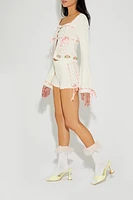 Betsey Johnson Sweater-Knit Shorts