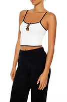 Seamless Two-Tone Bow Cutout Cami