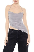 Asymmetrical Ruched Halter Top