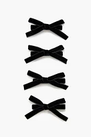 Velvet Bow Hair Clip Set