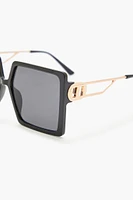 Square Frame Cutout Sunglasses
