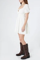 Square-Neck Fit & Flare Dress