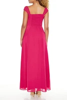 Chiffon Sweetheart Maxi Dress