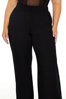 Plus High-Rise Straight Pants